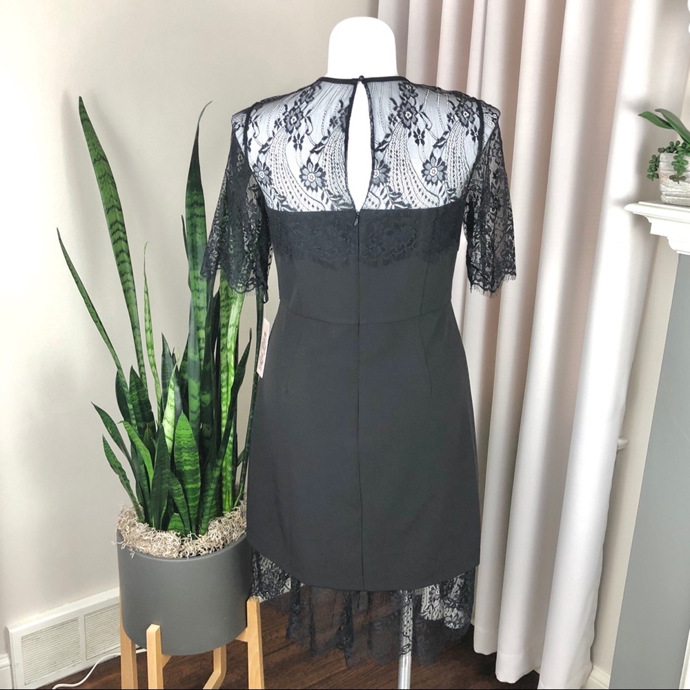 Nanette Lepore Rich Romantics Black Lace Dress 14 - Picture 2 of 5